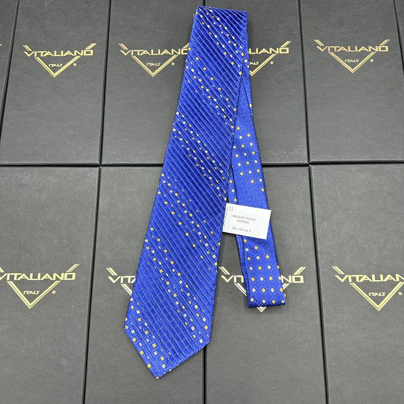 Vitaliano 16033 Pleated Necktie Plisse Stripes Des 602 col 5