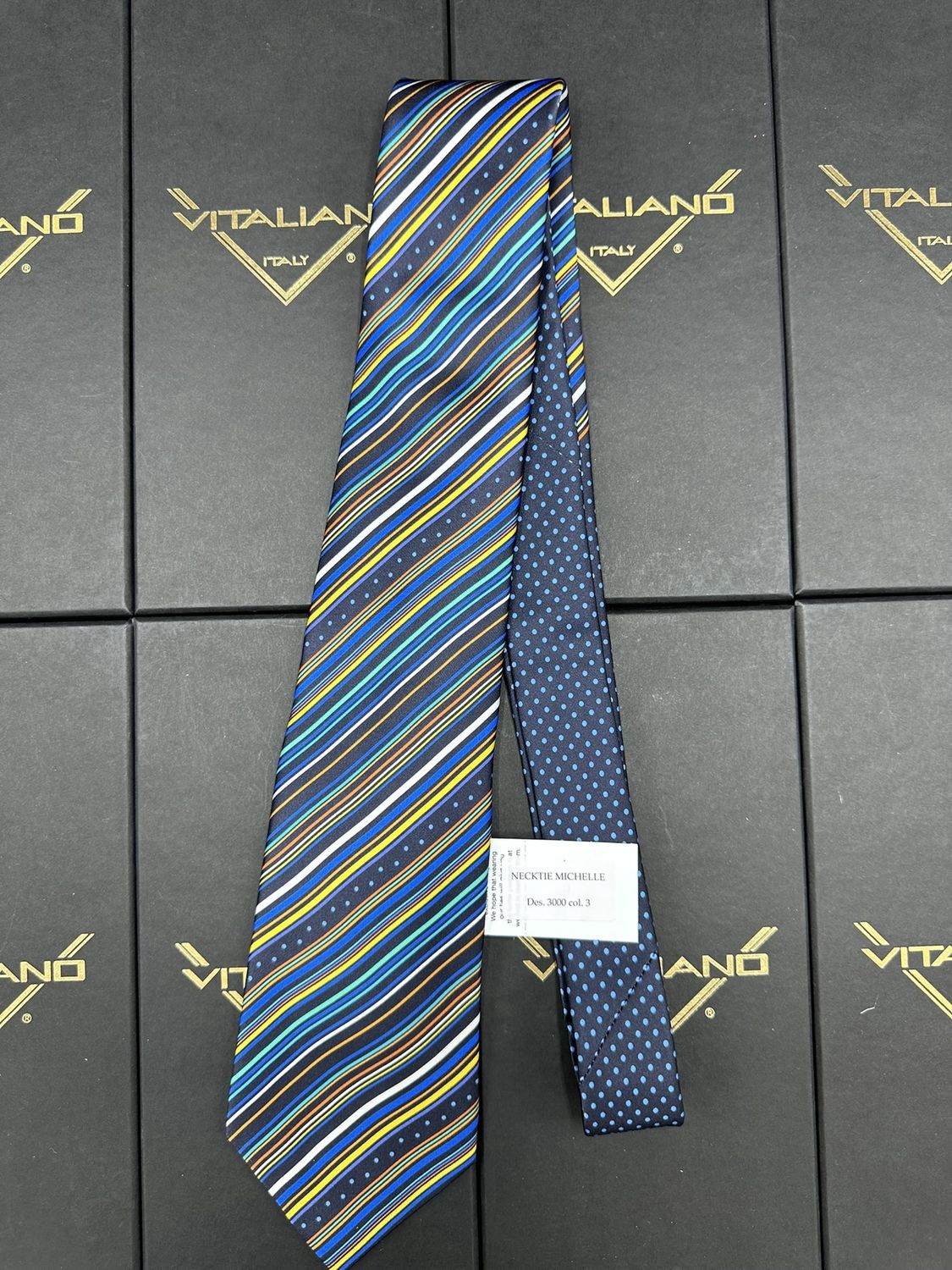 Vitaliano 16051 Signature Classic Necktie Michelle Des 3000 col 3