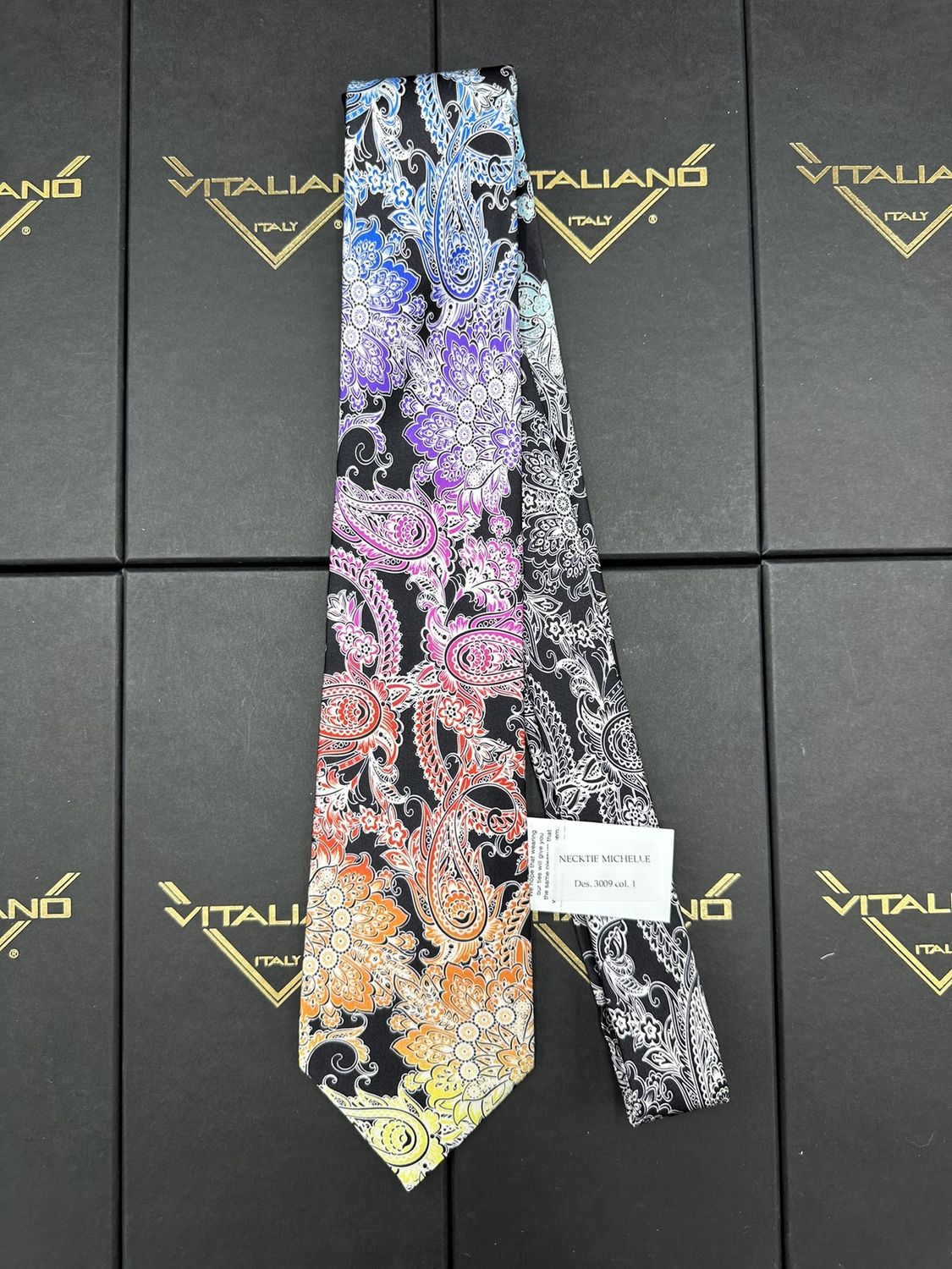 Vitaliano 16075 Signature Classic Michelle Necktie Des 3009 col 1
