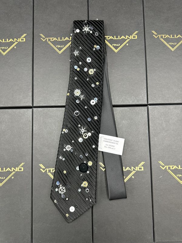 Vitaliano 16077 Houston Plisse Embroidered Tie Art VIT2501 Des 1296 col 3