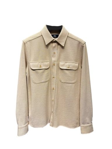 MELANGE Grey Stretch Twill Shacket