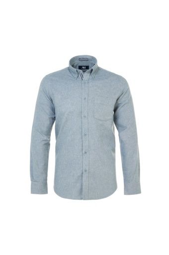 Melange Sky Stretch Flannel Shirt, Size: M