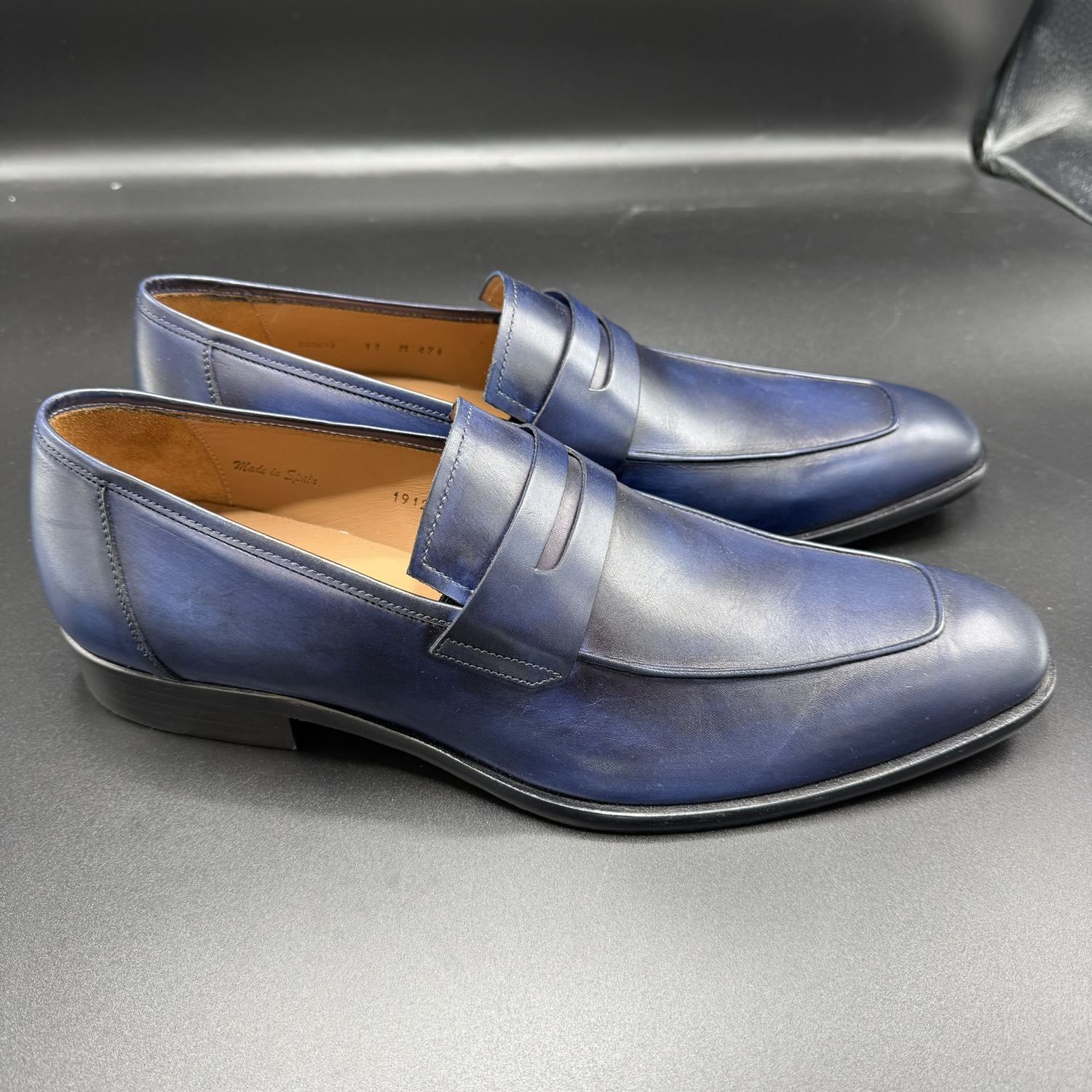 Mezlan - Calfskin Penny Loafer Blue