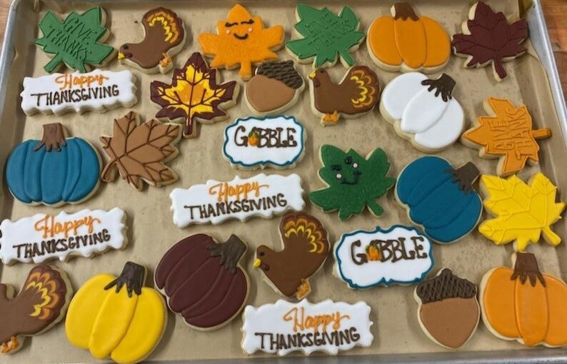Decorated Thanksgiving Cookies 1 dozen