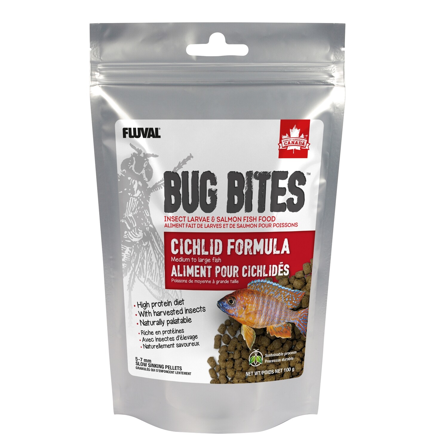 Nutrafin - Bug Bites Cichlid M-L 100g