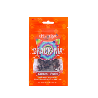 This&amp;That Snack Station Cat Treats Crack-Nip Chicken 43g