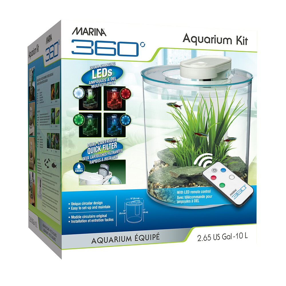 Marina 360 Aquarium 2.64 Gallon