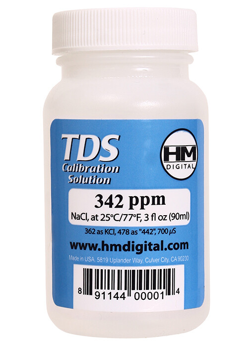 HM Digital Calibration Solution TDS 342PPM NaCl