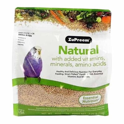 Zupreem Natural W/ Vitamins Minerals &amp; Amino Acids / Sm. Birds 1.02 Kg