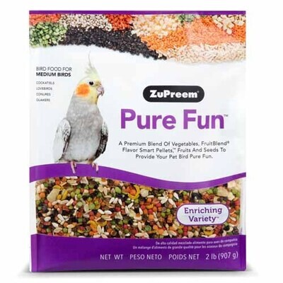 Zupreem Pure Fun Bird Food for Medium Birds 907g