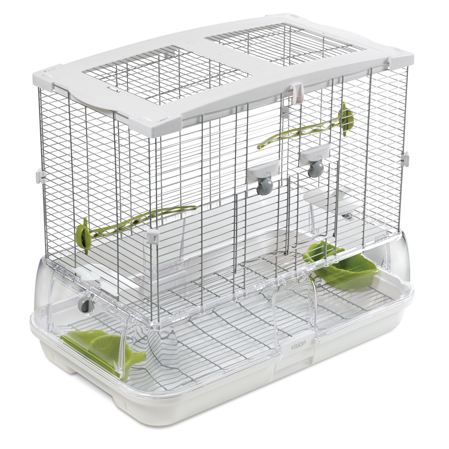 Vision Bird Cage for Medium Birds (M01) - Small Wire - Single Height - 62.5 x 39.5 x 53 cm (24.6 L x