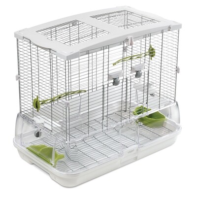 Vision Bird Cage for Medium Birds (M01) - Small Wire - Single Height - 62.5 x 39.5 x 53 cm (24.6 L x