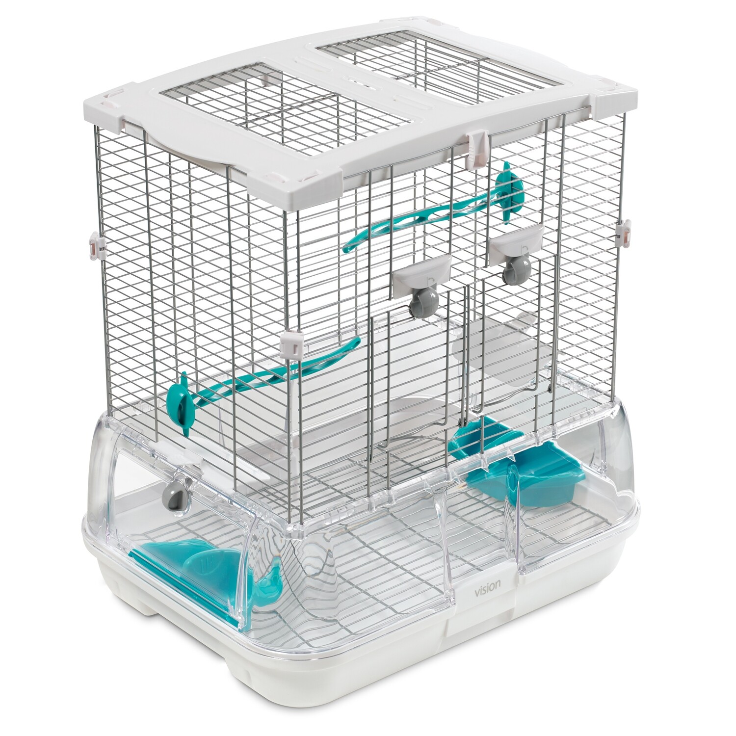 Vision Bird Cage for Small Birds (S01) - Small Wire - Single Height - 47.5 x 37 x 51 cm