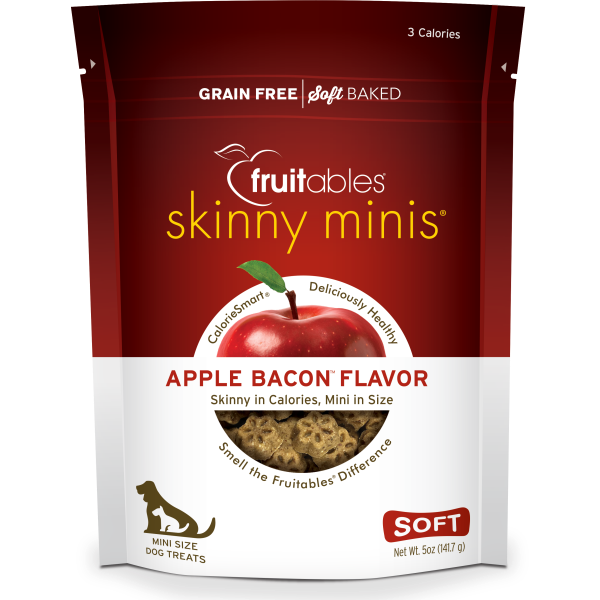 Fruitables Dog Skinny Minis Apple Bacon Chewy Treats 141 g