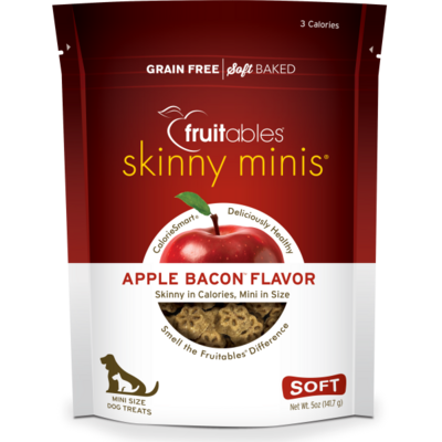 Fruitables Dog Skinny Minis Apple Bacon Chewy Treats 141 g