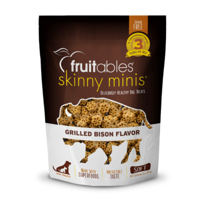 Fruitables Dog Skinny Minis Grilled Bison Chewy Treats 141 g