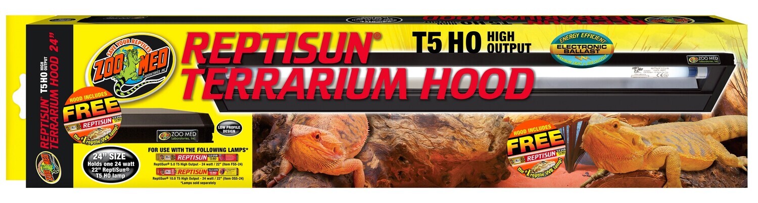 Zoo Med - Reptisun T5 High Output 24 inch Terrarium Hood