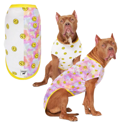 Canada Pooch Follow Me Tee UV Reveal Tie Dye Smiley