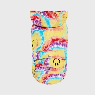 Canada Pooch Pick Me Poncho Tie Dye Smiley