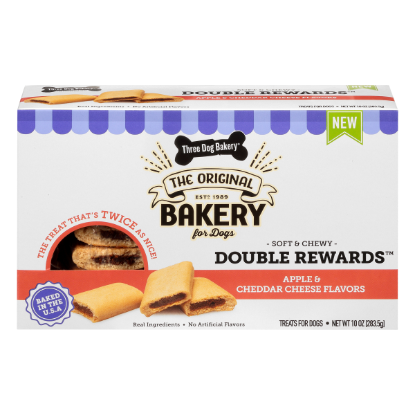 DSC - Three Dog Bakery Double Rewards Apple &amp; Cheddar 10 oz