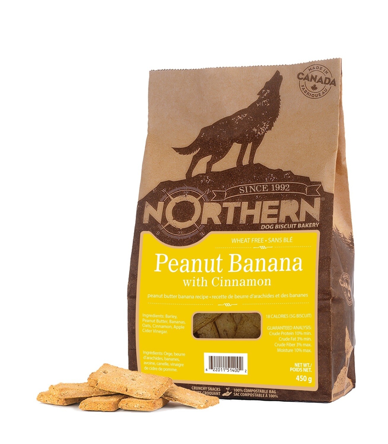 Northern Dog Biscuit Peanut Banana 450g