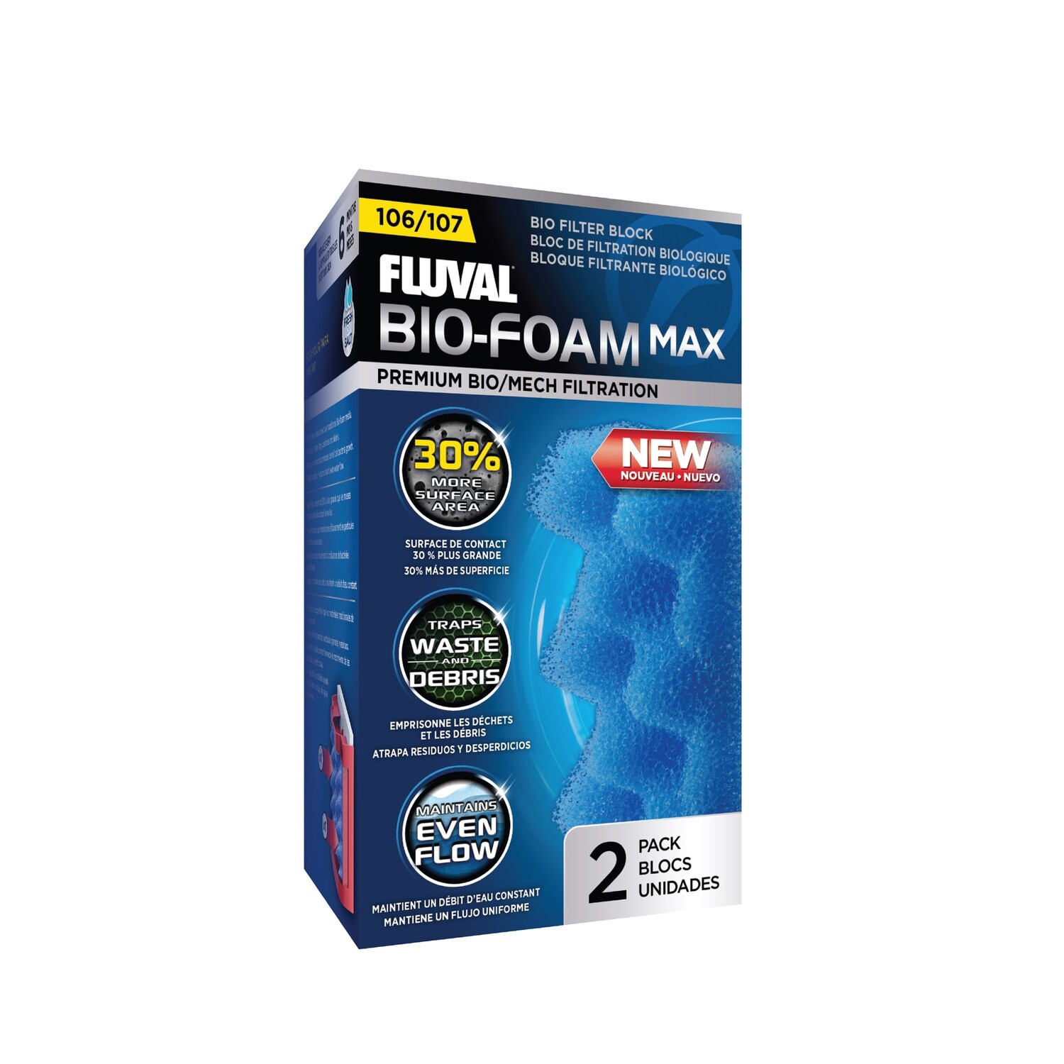 Fluval - 107 BioFoam MAX. 2pcs