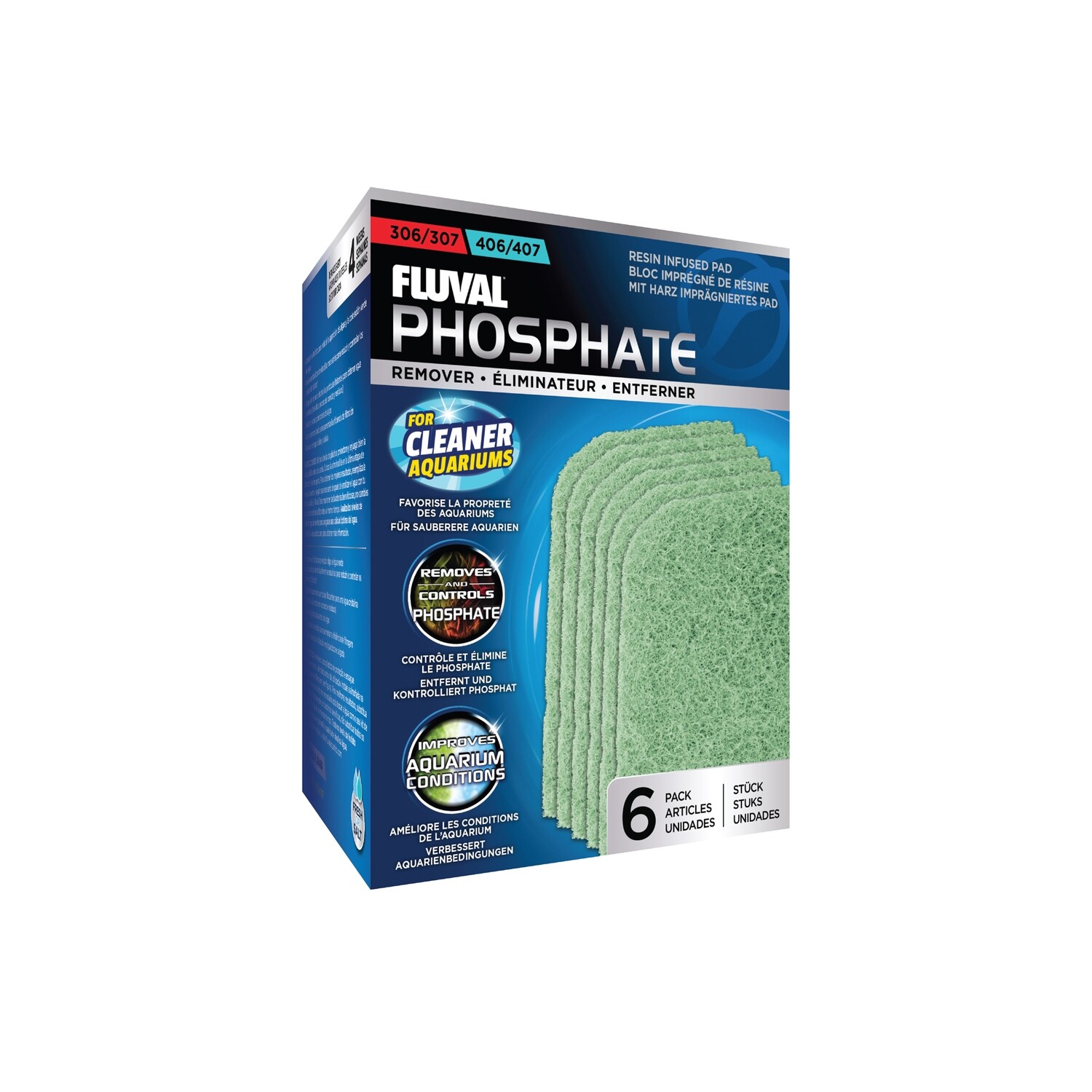 Fluval - 307/407 Phosphate Remover Pad, 6pcs