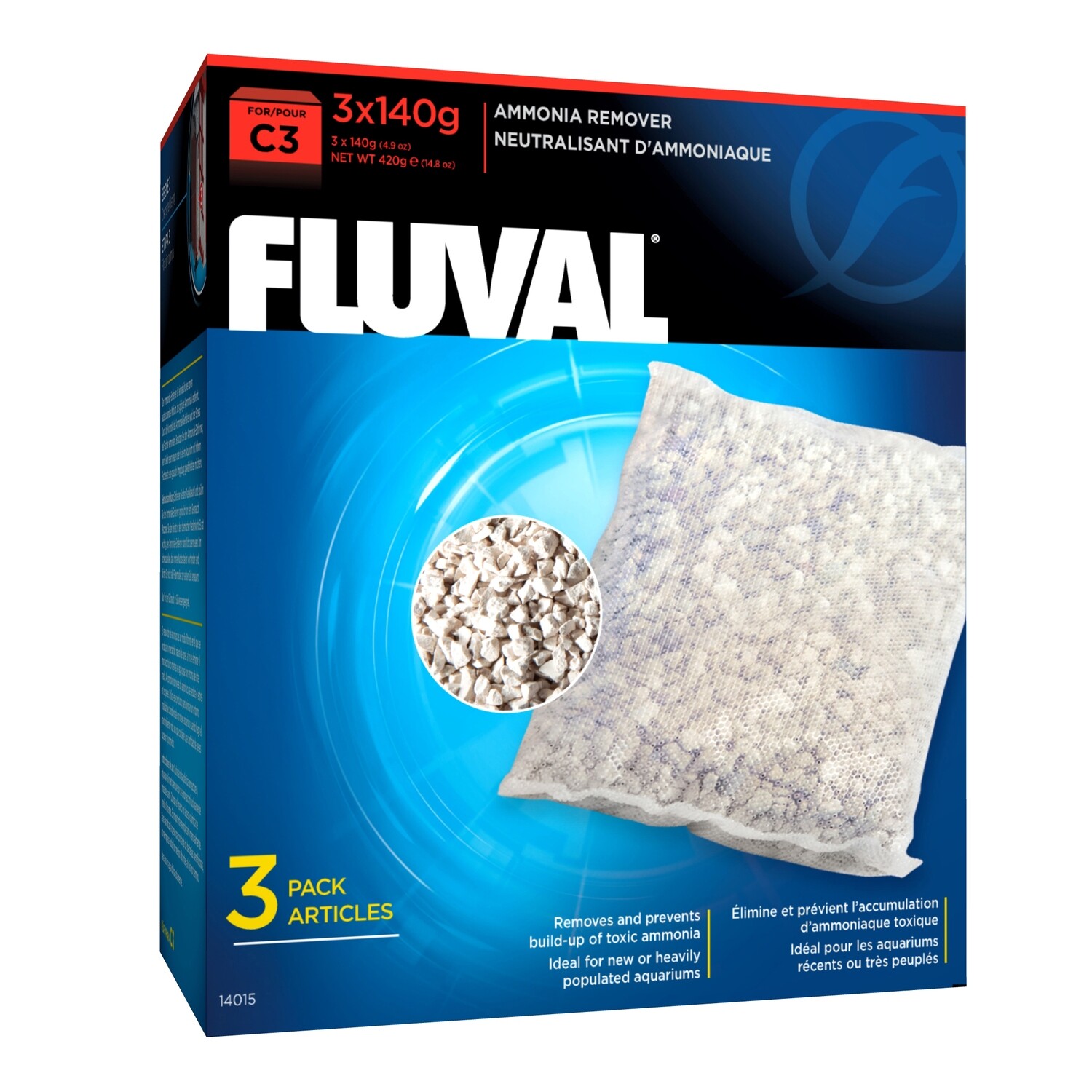 Fluval - C3 Ammonia Remover 3x140g
