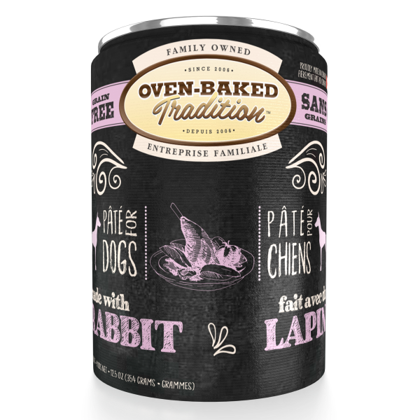 Oven-Baked Tradition Dog Adult Rabbit Pate 12.5 oz