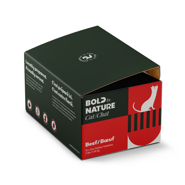 Bold Raw Cat Beef Patties 3 lb