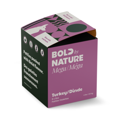 Bold by Nature Dog Mega Turkey Patties 4 lb
