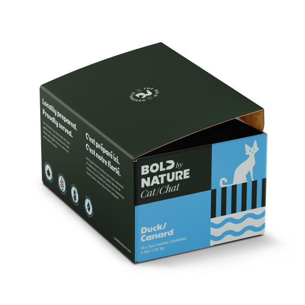 Bold Raw Cat Duck Patties 3 lb