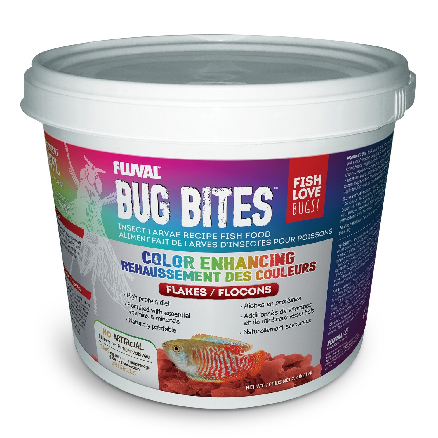 Fluval Bug Bites Colour Enhancing Flakes 1Kg