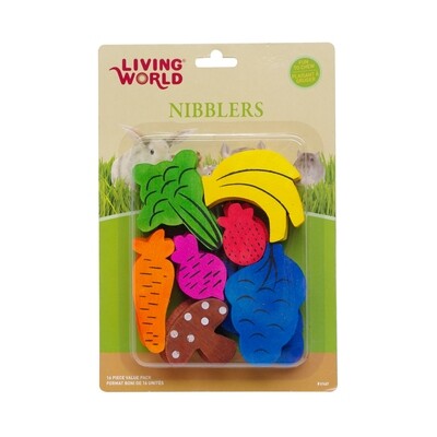 Living World Nibblers Wood Chews - Fruit/Veggie Mix