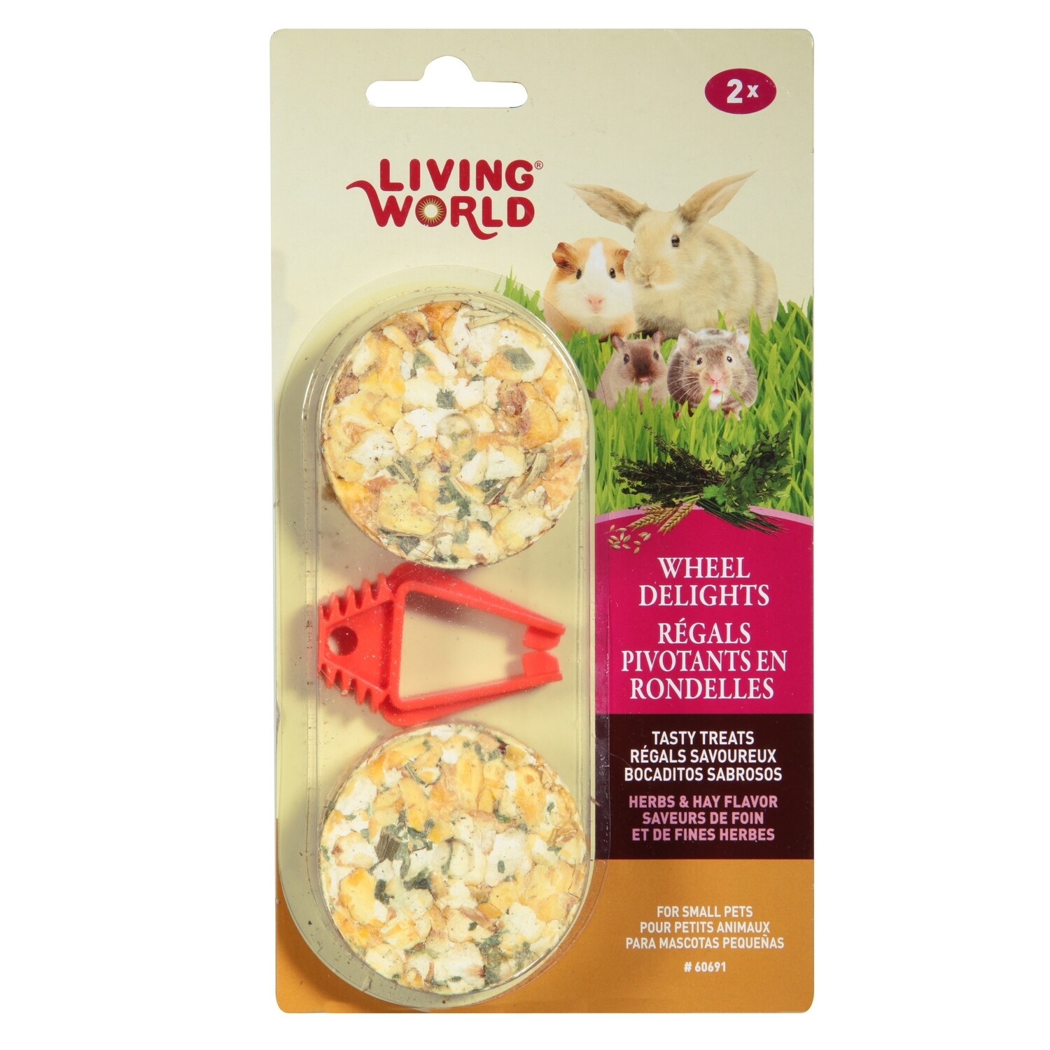 Living World Wheel Delights - Herb/Hay - 2-pack