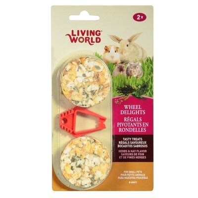 Living World Wheel Delights - Herb/Hay - 2-pack