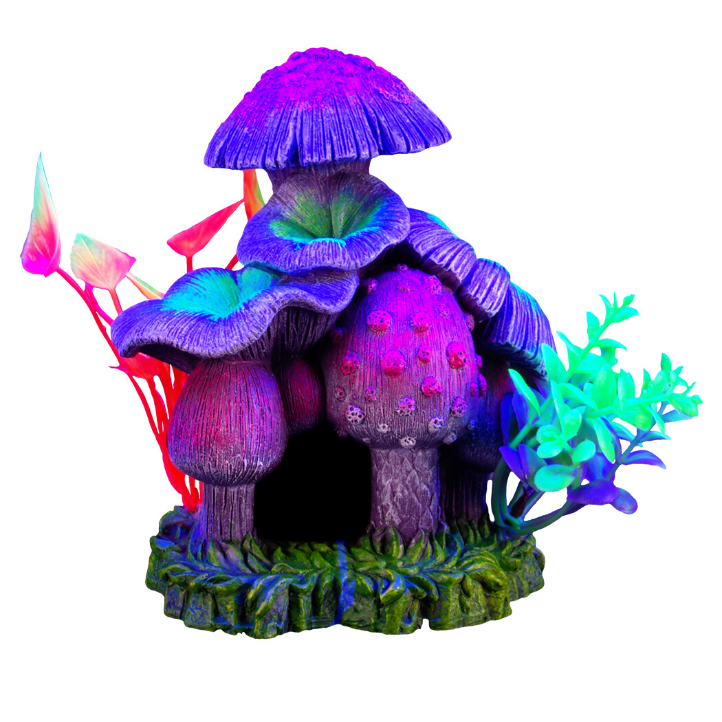 Marina - iGlo Mushroom House with Plants, 6&quot;