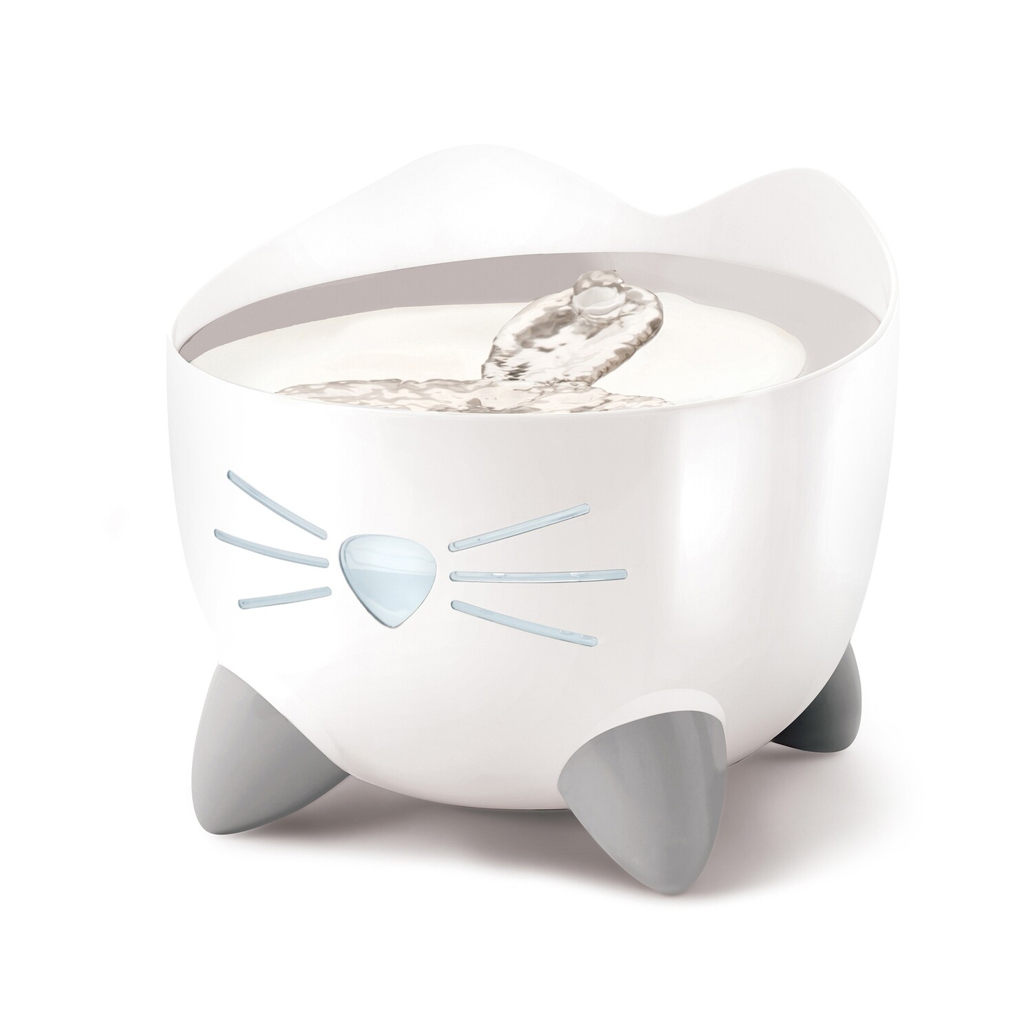 Catit PIXI Fountain - White with Stainless Steel Top - 2.5 L