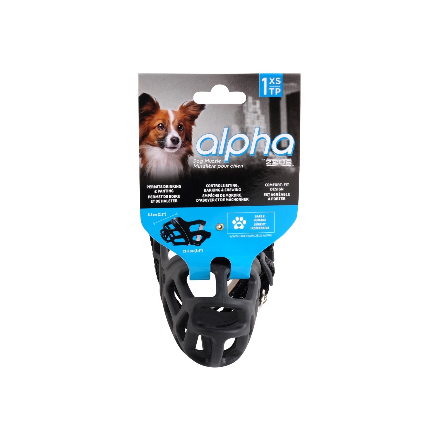 Alpha by Zeus Dog Muzzle - Size 1 - X-Small