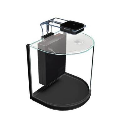 PISCES Nano Bowfront Glass Aquarium 5 Gallon, 12" x 9.1" x 12.2"