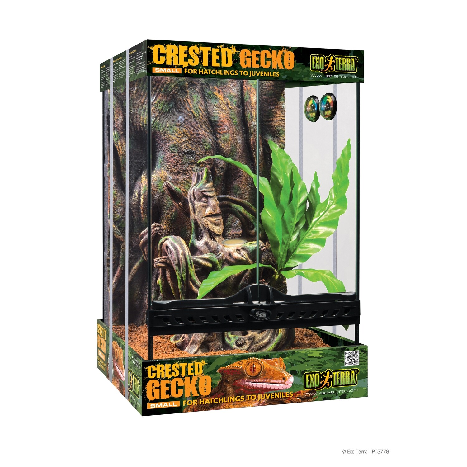 Exo Terra - Crested Gecko Habitat Kit - Small - 30 x 30 x 45 (12&quot;x12&quot;x18&quot;)