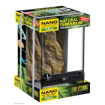 Exo Terra - Nano Tall Terrarium - 20 x 20 x 30 cm (8&quot; x 8&quot; x 12&quot;)