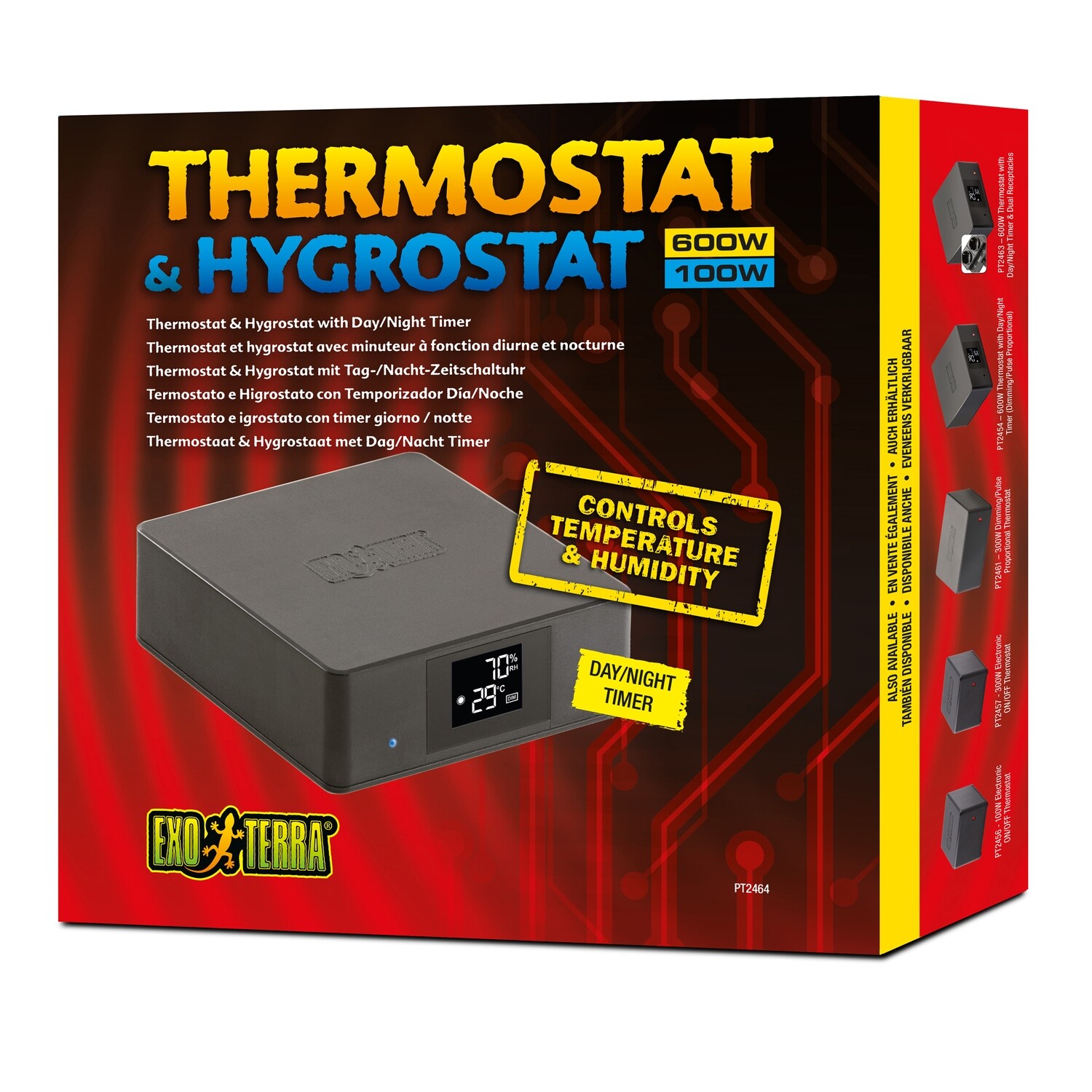 Exo Terra  - Thermostat (600W) &amp; Hygrostat (100W) with Day/Night timer