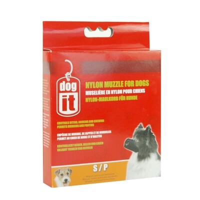 Dogit Nylon Dog Muzzle - Black - Small (12 cm / 4.7in)