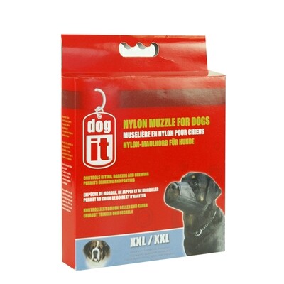 Dogit Nylon Dog Muzzle - Black - XX Large (30 cm)