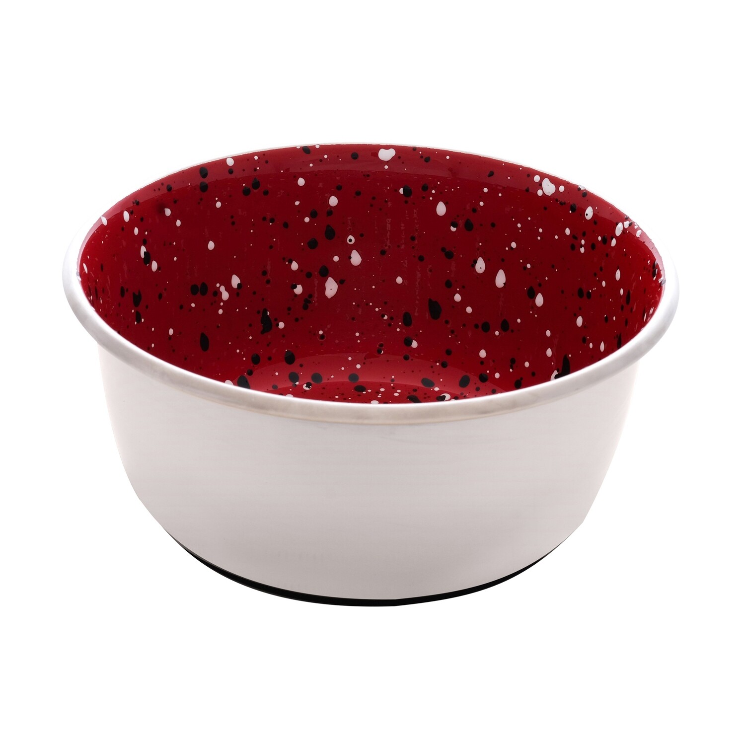 Dogit Stainless Steel Non-Skid Dog Bowl - Red Speckle - 950 ml (32 fl.oz.)