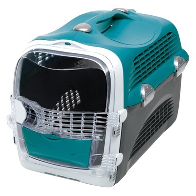 Catit Cabrio Carrier - Turquoise - 51 L x 33 W x 35 H cm (20 x 13 x 13.75 in)