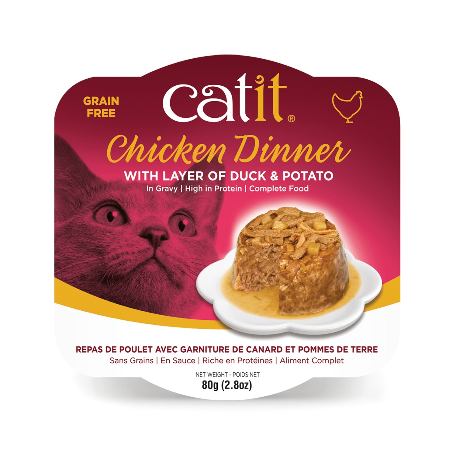 Catit Chicken Dinner with Duck &amp; Potato - 80 g (2.8 oz)