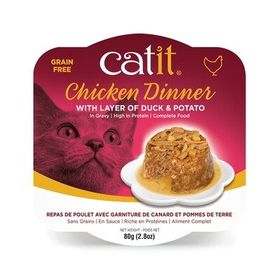 Catit Chicken Dinner with Duck &amp; Potato - 80 g (2.8 oz)