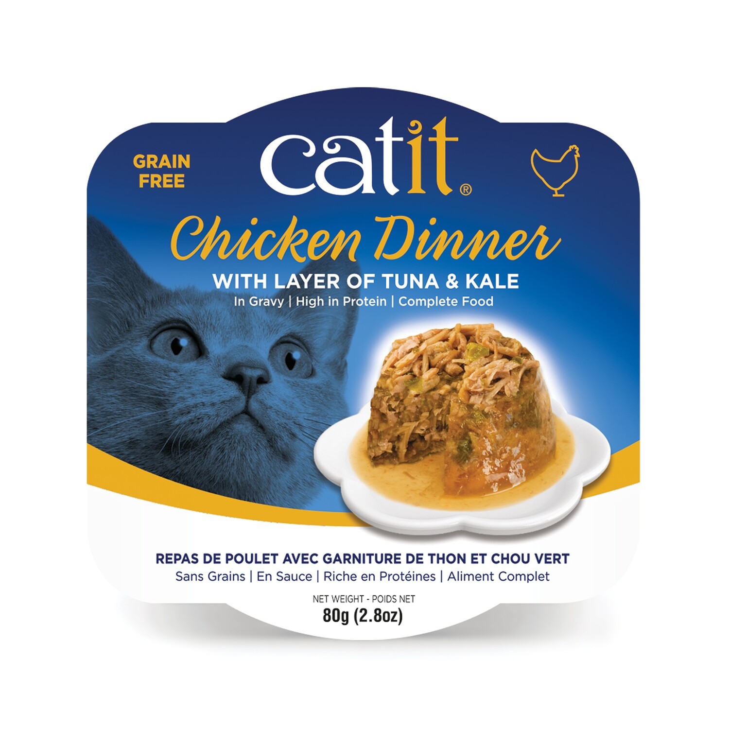 Catit Chicken Dinner with Tuna &amp; Kale - 80 g (2.8 oz)